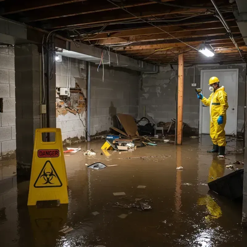 Flooded Basement Electrical Hazard in Byron, CA Property